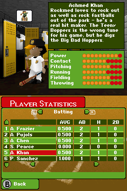 
Backyard Baseball '09 | Nintendo DS | gameplay screenshot | Region: North America | source-country= | Data by MobyGames.com