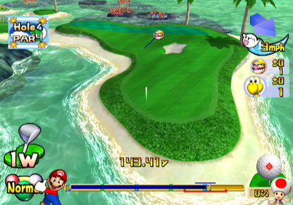Mario Golf: Toadstool Tour | GameCube | gameplay screenshot | region=North America | source-country= | zypher-v2 | moby-1eb92b210ab2 | Data by MobyGames.com