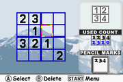
Sudoku Fever | Game Boy Advance | gameplay screenshot | Data by MobyGames.com