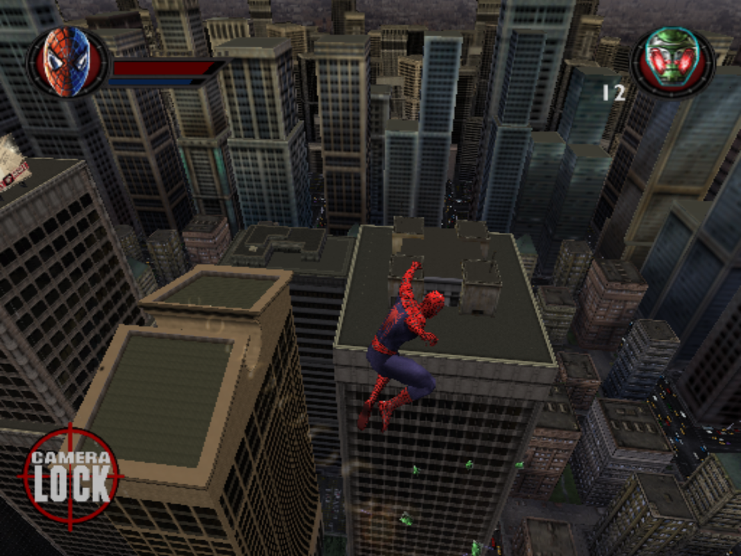 Spider-Man | PlayStation 2 | gameplay screenshot | region=North America | source-country= | zypher-v2 | moby-b3a95b3803eb | Data by MobyGames.com
