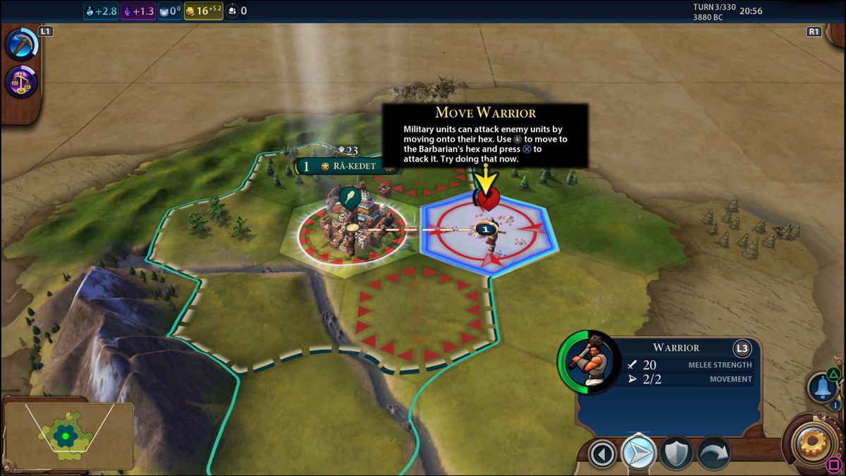 Sid Meier's Civilization VI | PlayStation 4 | gameplay screenshot | Data by MobyGames.com
