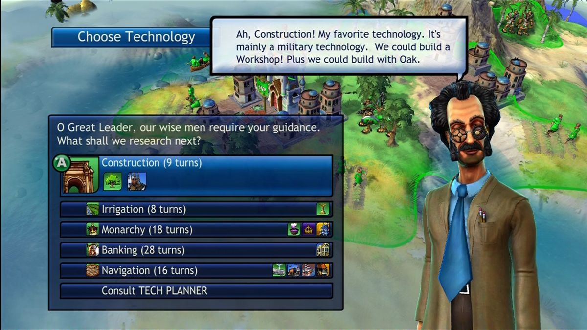 Sid Meier's Civilization: Revolution | Xbox 360 | gameplay screenshot | region=North America | source-country= | zypher-v2 | moby-fa535efcf3a4 | Data by MobyGames.com