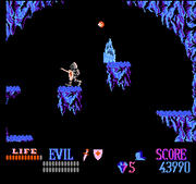 
Wizards & Warriors | NES | gameplay screenshot | Data by MobyGames.com