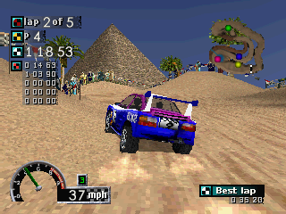 Rally Cross | PlayStation | gameplay screenshot | Region: North America | source-country= | Data by MobyGames.com