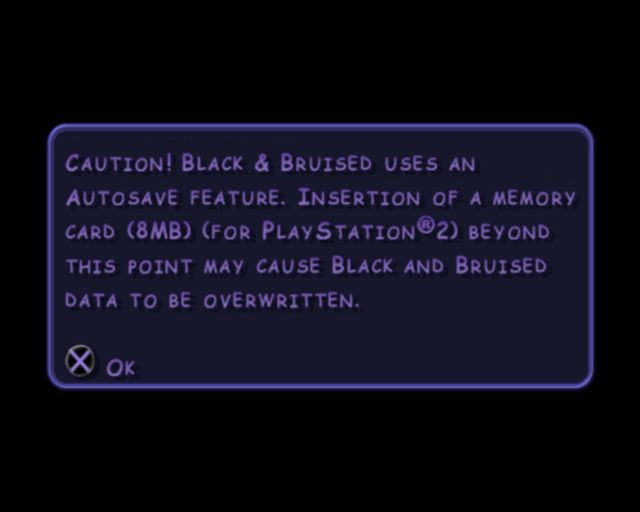 
Black & Bruised | PlayStation 2 | gameplay screenshot | Data by MobyGames.com