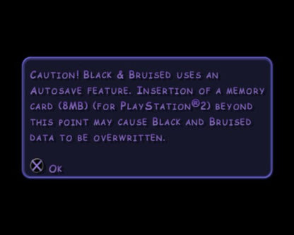 
Black & Bruised | PlayStation 2 | gameplay screenshot | Data by MobyGames.com