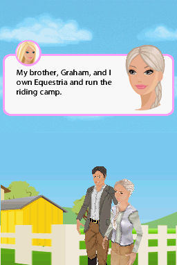 Barbie Horse Adventures: Riding Camp | Nintendo DS | gameplay screenshot | region=North America | source-country= | zypher-v2 | moby-1d55ff5c2a49 | Data by MobyGames.com