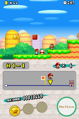 New Super Mario Bros. | Nintendo DS | gameplay screenshot | region=North America | source-country= | zypher-v2 | moby-e9a6453255a5 | Data by MobyGames.com