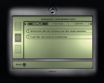 Tom Clancy's Splinter Cell | PlayStation 2 | gameplay screenshot | region=North America | source-country= | zypher-v2 | moby-2b91e0cba5e7 | Data by MobyGames.com