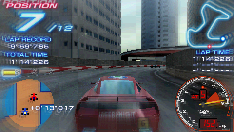Ridge Racer | PSP | gameplay screenshot | region=North America | source-country= | zypher-v2 | moby-0796eb8a3e4b | Data by MobyGames.com