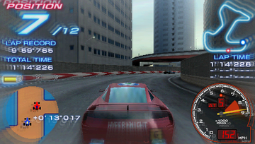 Ridge Racer | PSP | gameplay screenshot | region=North America | source-country= | zypher-v2 | moby-0796eb8a3e4b | Data by MobyGames.com