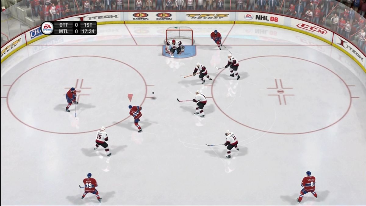 NHL 08 | Xbox 360 | gameplay screenshot | region=North America | source-country= | zypher-v2 | moby-7e937116bdaa | Data by MobyGames.com