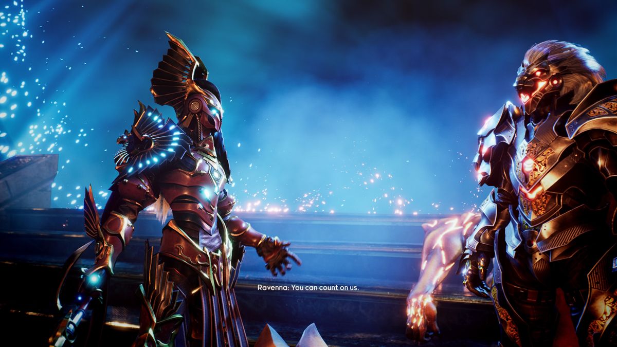 Godfall | PlayStation 5 | gameplay screenshot | region=North America | source-country= | zypher-v2 | moby-7cde4ad64737 | Data by MobyGames.com