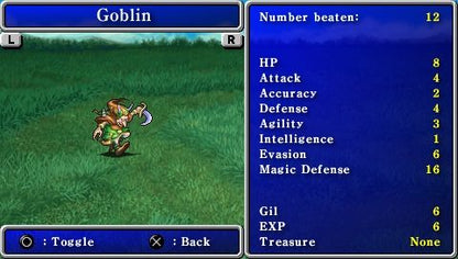 
Final Fantasy | PSP | gameplay screenshot | Region: North America | source-country= | Data by MobyGames.com