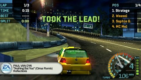 
Need for Speed: Underground - Rivals | PSP | gameplay screenshot | Data by MobyGames.com