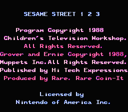 
Sesame Street 1 2 3 | NES | gameplay screenshot | Data by MobyGames.com