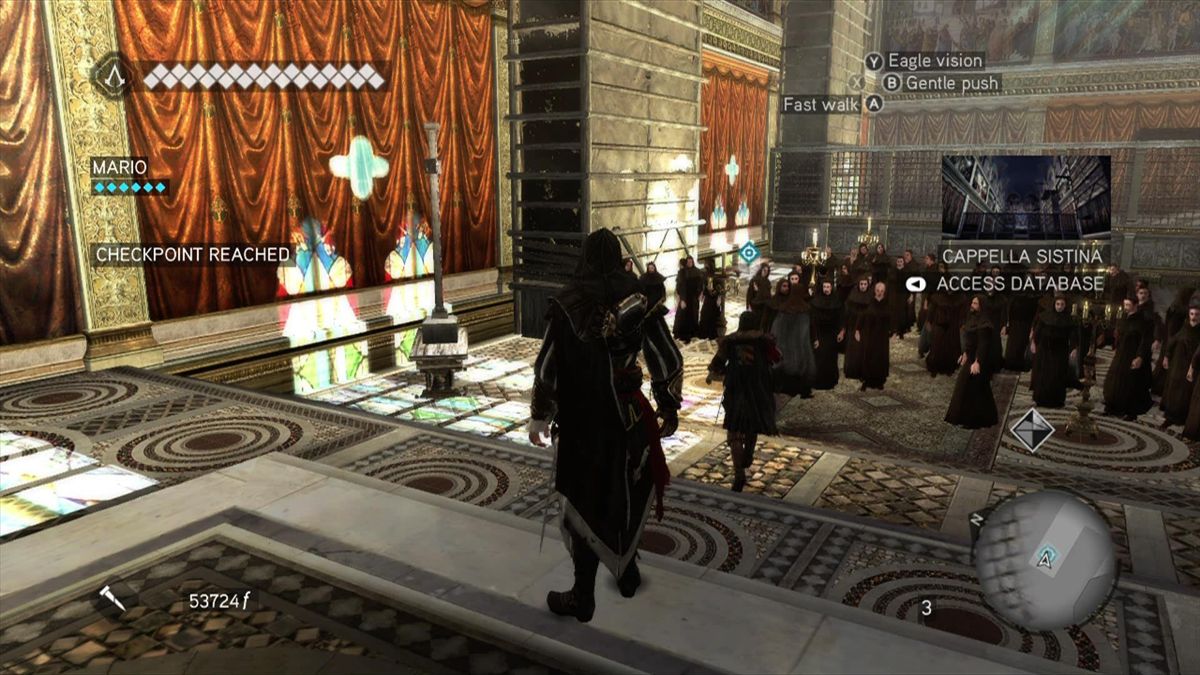 Assassin's Creed: Brotherhood | Xbox 360 | gameplay screenshot | region=North America | source-country= | zypher-v2 | moby-a487c457925f | Data by MobyGames.com