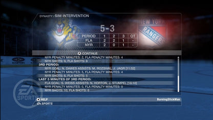 NHL 08 | Xbox 360 | gameplay screenshot | region=North America | source-country= | zypher-v2 | moby-59b760083bd3 | Data by MobyGames.com