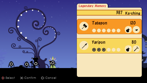 Patapon | PSP | gameplay screenshot | region=North America | source-country= | zypher-v2 | moby-c1f5fd78db3d | Data by MobyGames.com