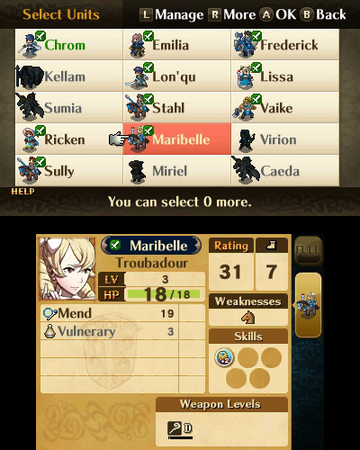 
Fire Emblem: Awakening | Nintendo 3DS | gameplay screenshot | Data by MobyGames.com