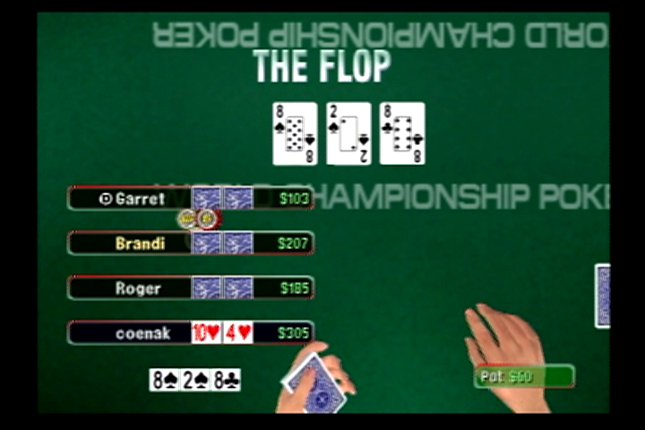 World Championship Poker | PlayStation 2 | gameplay screenshot | Region: North America | source-country= | Data by MobyGames.com