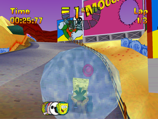 
Nicktoons Racing | PlayStation | gameplay screenshot | Data by MobyGames.com
