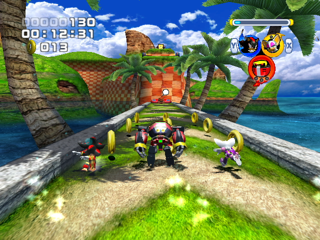 Sonic Heroes | GameCube | gameplay screenshot | region=North America | source-country= | zypher-v2 | moby-53b9ea76386f | Data by MobyGames.com