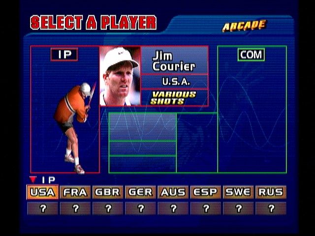 
Virtua Tennis | Dreamcast | gameplay screenshot | Data by MobyGames.com