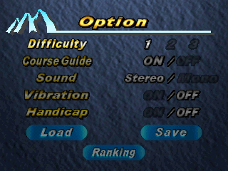 Snowboarding | PlayStation | gameplay screenshot | region=North America | source-country= | zypher-v2 | moby-3990e2709da2 | Data by MobyGames.com