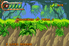 Disney's Tarzan: Return to the Jungle | Game Boy Advance | gameplay screenshot | Data by MobyGames.com