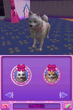 
Barbie: Groom and Glam Pups | Nintendo DS | gameplay screenshot | Data by MobyGames.com