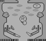 
Kirby's Pinball Land | Game Boy | gameplay screenshot | Data by MobyGames.com