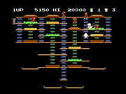
BurgerTime | NES | gameplay screenshot | Data by MobyGames.com