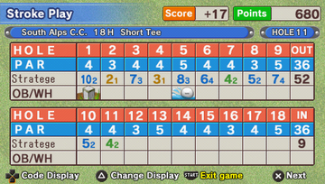 Hot Shots Golf: Open Tee | PSP | gameplay screenshot | region=North America | source-country= | zypher-v2 | moby-311e3a59399e | Data by MobyGames.com
