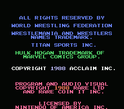 
WWF WrestleMania | NES | gameplay screenshot | Data by MobyGames.com