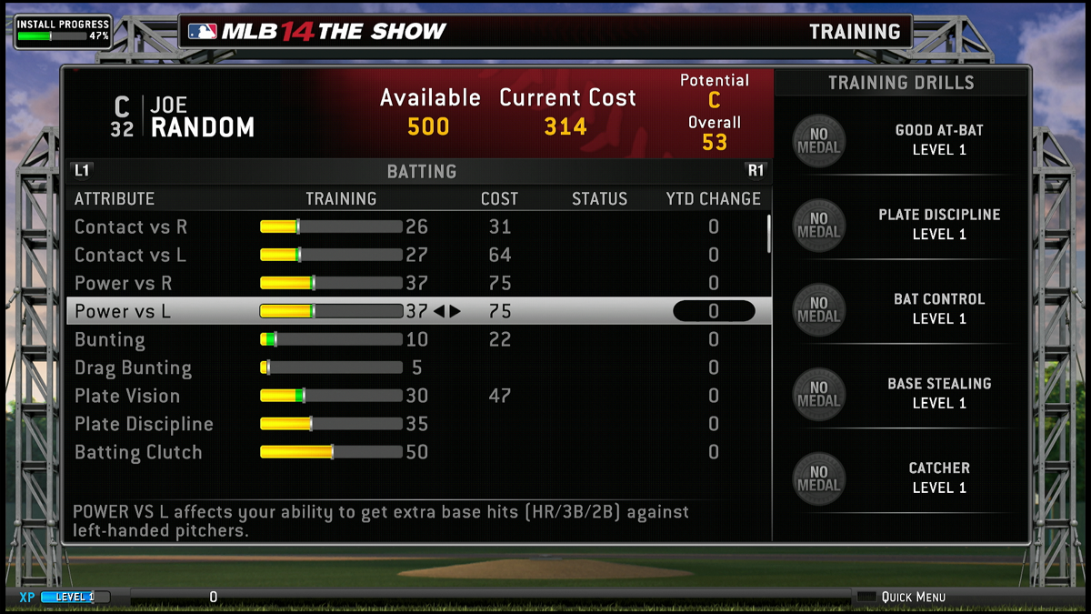 
MLB 14: The Show | PlayStation 4 | gameplay screenshot | Region: North America | source-country= | Data by MobyGames.com