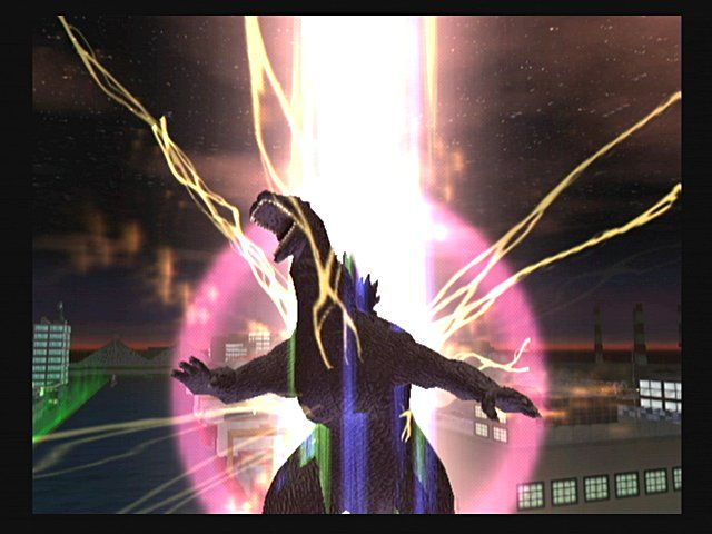 Godzilla: Destroy All Monsters Melee | GameCube | gameplay screenshot | region=North America | source-country= | zypher-v2 | moby-a64455b4b654 | Data by MobyGames.com