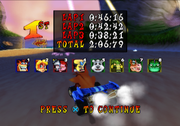 Crash Nitro Kart | PlayStation 2 | gameplay screenshot | region=North America | source-country= | zypher-v2 | moby-c9799fb4143b | Data by MobyGames.com