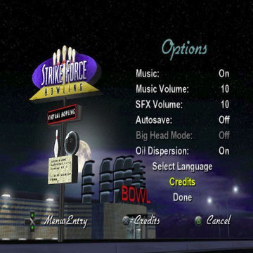 Strike Force Bowling | PlayStation 2 | gameplay screenshot | region=North America | source-country= | zypher-v2 | moby-a868aa842ed4 | Data by MobyGames.com