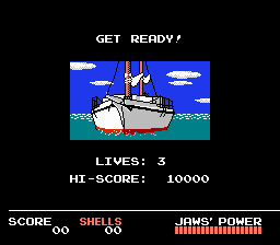 
Jaws | NES | gameplay screenshot | Data by MobyGames.com