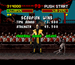 
Mortal Kombat | SNES | gameplay screenshot | Data by MobyGames.com