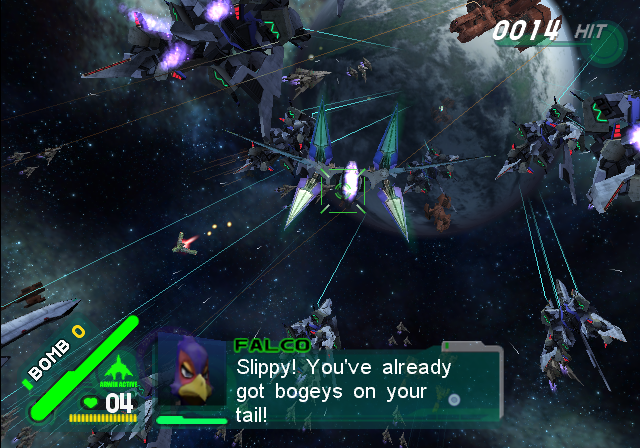 Star Fox Assault | GameCube | gameplay screenshot | region=North America | source-country= | zypher-v2 | moby-9986fea962c3 | Data by MobyGames.com