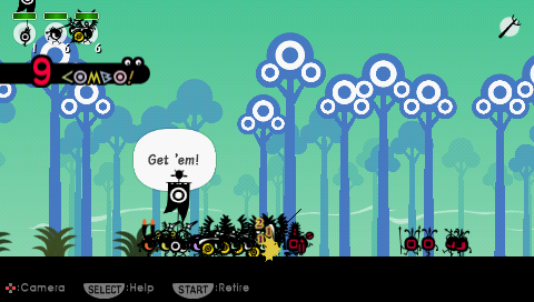 Patapon | PSP | gameplay screenshot | region=North America | source-country= | zypher-v2 | moby-a162d3900bf9 | Data by MobyGames.com