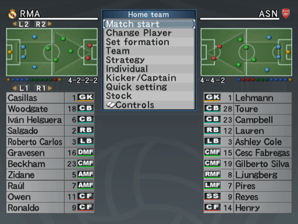 
World Soccer: Winning Eleven 9 | PlayStation 2 | gameplay screenshot | Region: North America | source-country= | Data by MobyGames.com