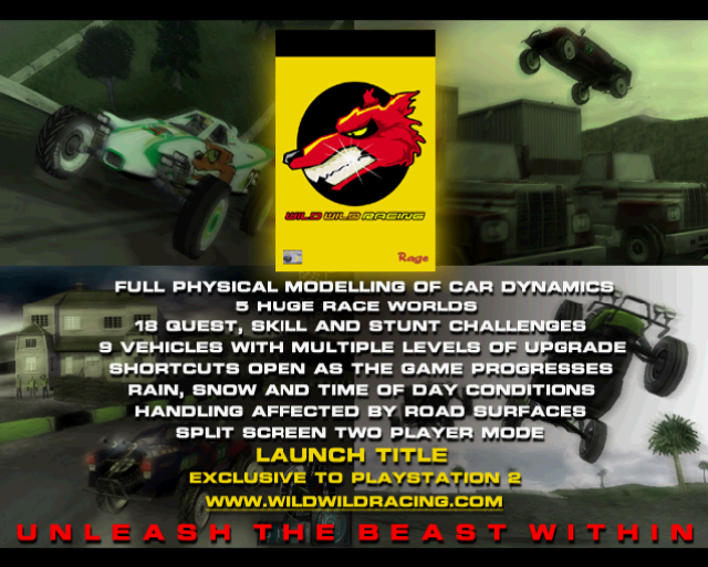 
Wild Wild Racing | PlayStation 2 | gameplay screenshot | Region: North America | source-country= | Data by MobyGames.com