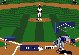 MLBPA Baseball | Genesis | gameplay screenshot | Data by MobyGames.com