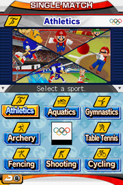 
Mario & Sonic at the Olympic Games | Nintendo DS | gameplay screenshot | Data by MobyGames.com