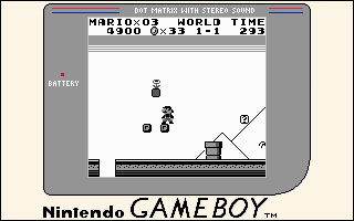 
Super Mario Land | Game Boy | gameplay screenshot | Data by MobyGames.com