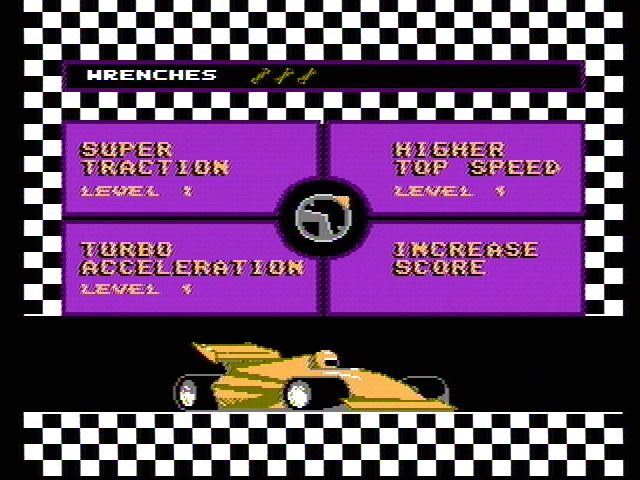 
Super Sprint | NES | gameplay screenshot | Data by MobyGames.com