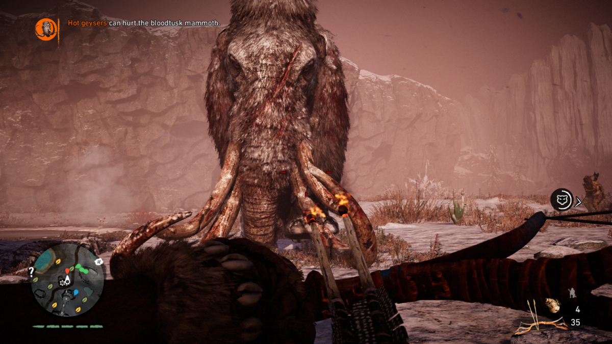
Far Cry: Primal | Xbox One | gameplay screenshot | Region: North America | source-country= | Data by MobyGames.com
